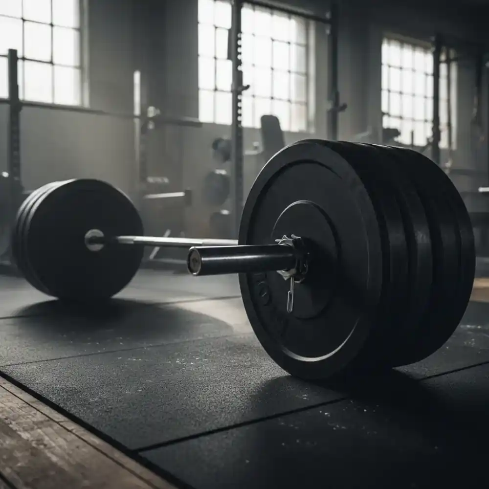 Barbell ready for a heavy lift